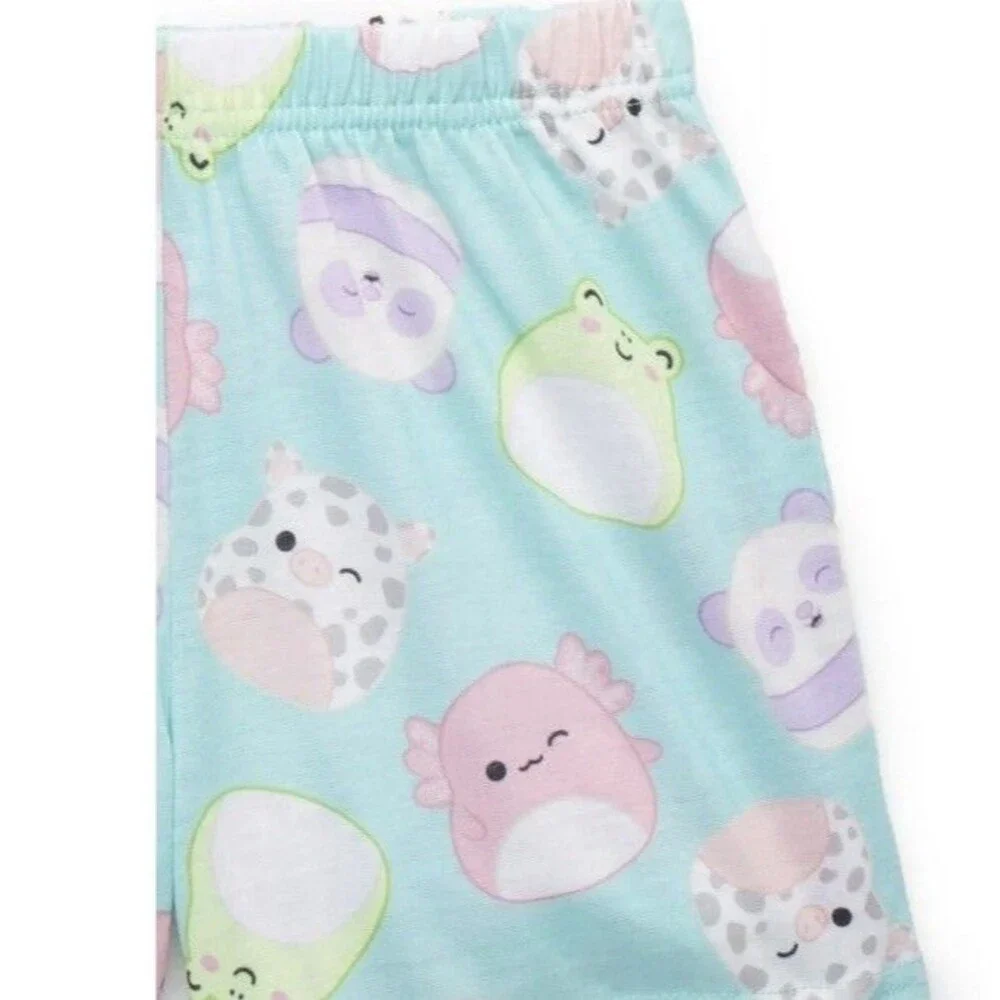 Squishmallows Girls Graphic Tee and Shorts Pajama 2pc Set Size XS (4-5)